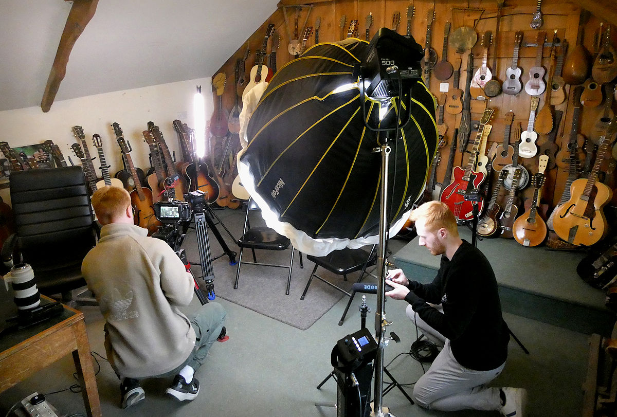 Filming at Brook Guitars